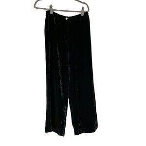 Sundance Black Velour Wide Leg Pant Size 6 Womens